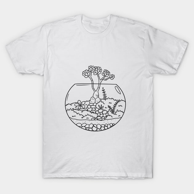 Terrarium 3 Line version T-Shirt by Doya